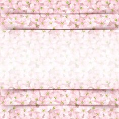 Pink card with apple flowers Vector eps-10