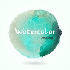 Watercolor Vector Green and Brown Element N2