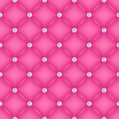 Seamless pink quilted background with pearl pins N2