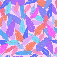 Bright seamless feather pattern N2