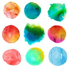 Colorful brush strokes