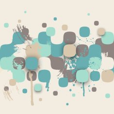 Abstract Texture with Squares and Paint Splashes N4