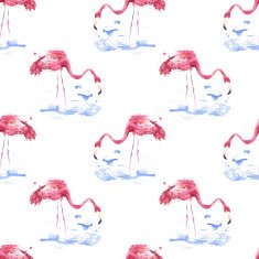 Flamingo pattern watercolor N2