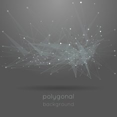 Low polygonal gray background with text N2