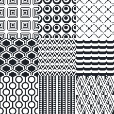 Seamless monochromatic geometric pattern N3 free image download