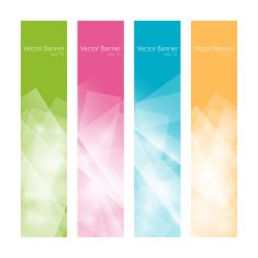 Set colorful polygonal banners vector illustration