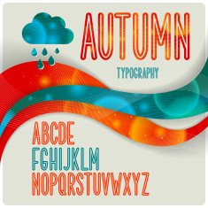 Rounded lines trendy typeface
