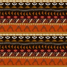 Seamless ethnic pattern with elements of Egyptian style