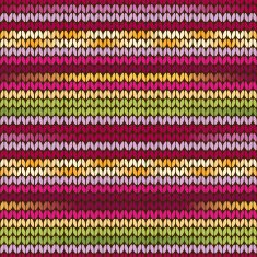 Knitted seamless pattern pink green orange N2