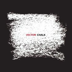 Chalk texture blot banner on blackboard N4