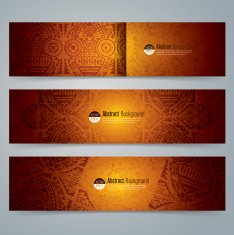 Collection banner design African art background vector illustration N2