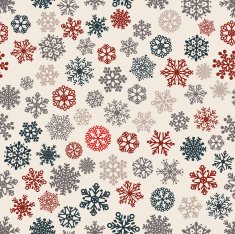 Seamless pattern of snowflakes N18
