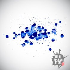 Blots and ink splashes Abstract elements for design in grunge