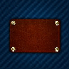 leather label with rivets on denim jeans N2