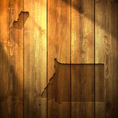 Equatorial Guinea Map on lit Wooden Background