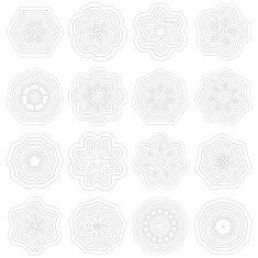 abstract line floral pattern icon N2