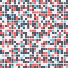 Blue-Red-Grey Mosaic Seamless N2