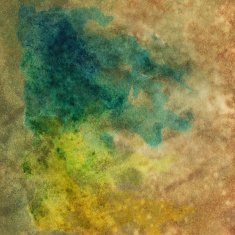 Green yellow and brown hand painted background on paper