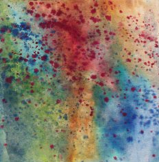 Splattered paint background with multiple colors