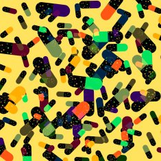 abstract color capsule pattern backgroun