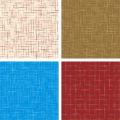 Retro fabric textures four color sets