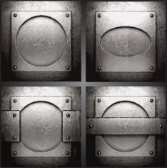 Vector metal background set N11
