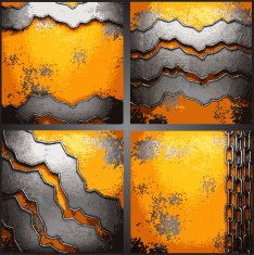 Vector metal background set N12