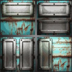 Vector metal background set N13