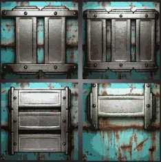 Vector metal background set N19
