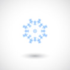 abstract blue floral texture pattern icon N2