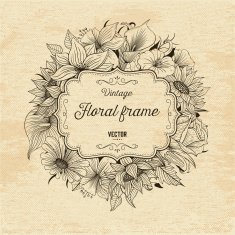floral frame N356