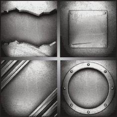 Vector metal background set N20