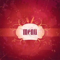 Retro restaurant menu card design N2