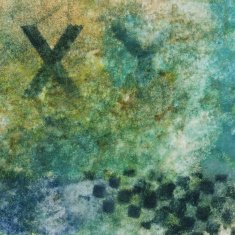 Distressed grungy background with text and pattern