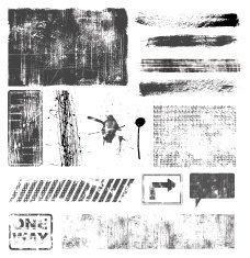 Set of grunge elements N3