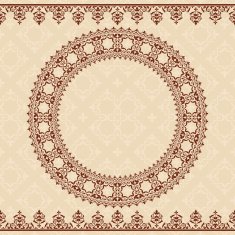 light beige background with brown ornament - vector