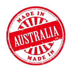 made in Australia grunge rubber stamp