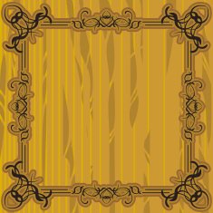 Woodcut vintage frame