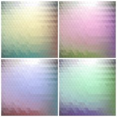 Multicolored polygonal pressed pattern set N2