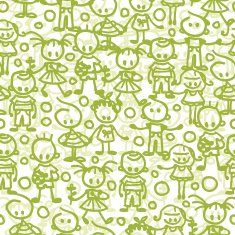Children playing seamless pattern background N2