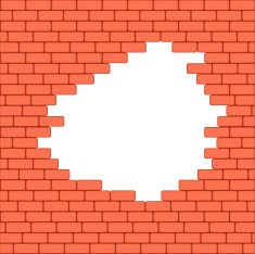 Red crashed brick wall texture background Vector illustration N2