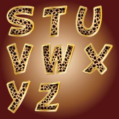 Leopard letters Vector