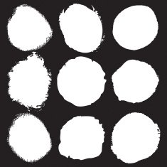 hand drawn grunge circle frames vector illustration N2