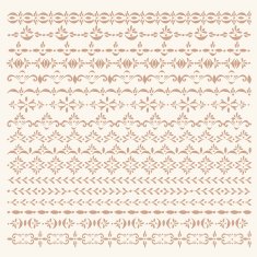 Set of vector sripe ornaments and pattern brushes