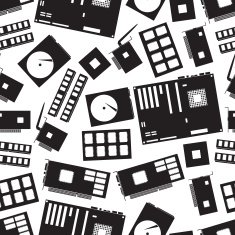 internal desktop computer components seamless pattern eps10 N2