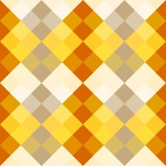 Yellow orange gray harmony simple squares seamless pattern