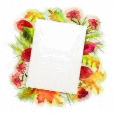 Autumn Watercolor Painting Background N2