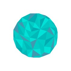 Round polygonal geometrical figure N2