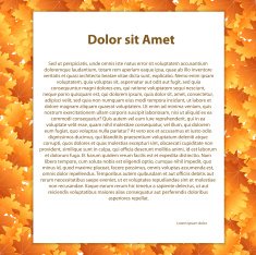 White sheet of paper on a background autumn N2