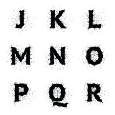 Black Ink Grunge Alphabet